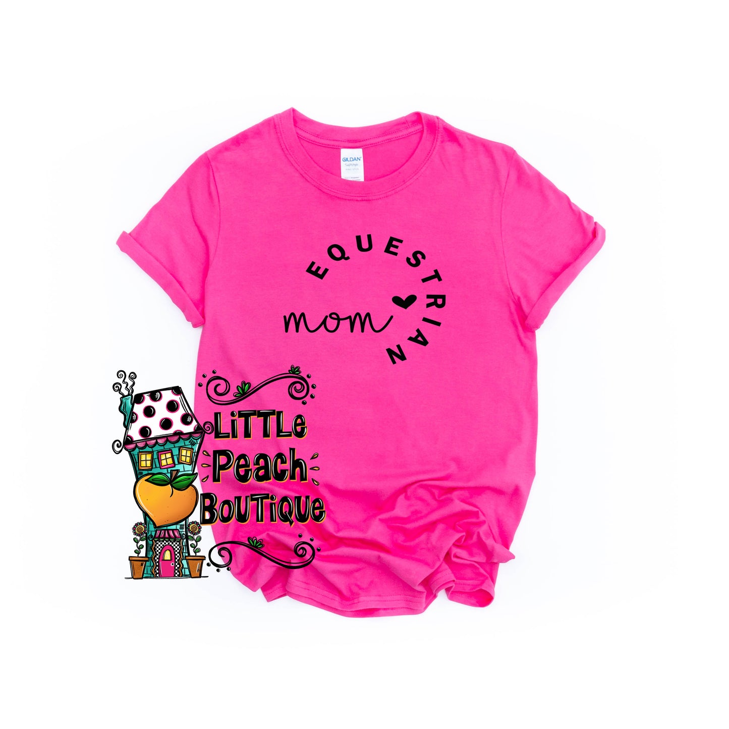 Equestrian Mom Heart T-shirt
