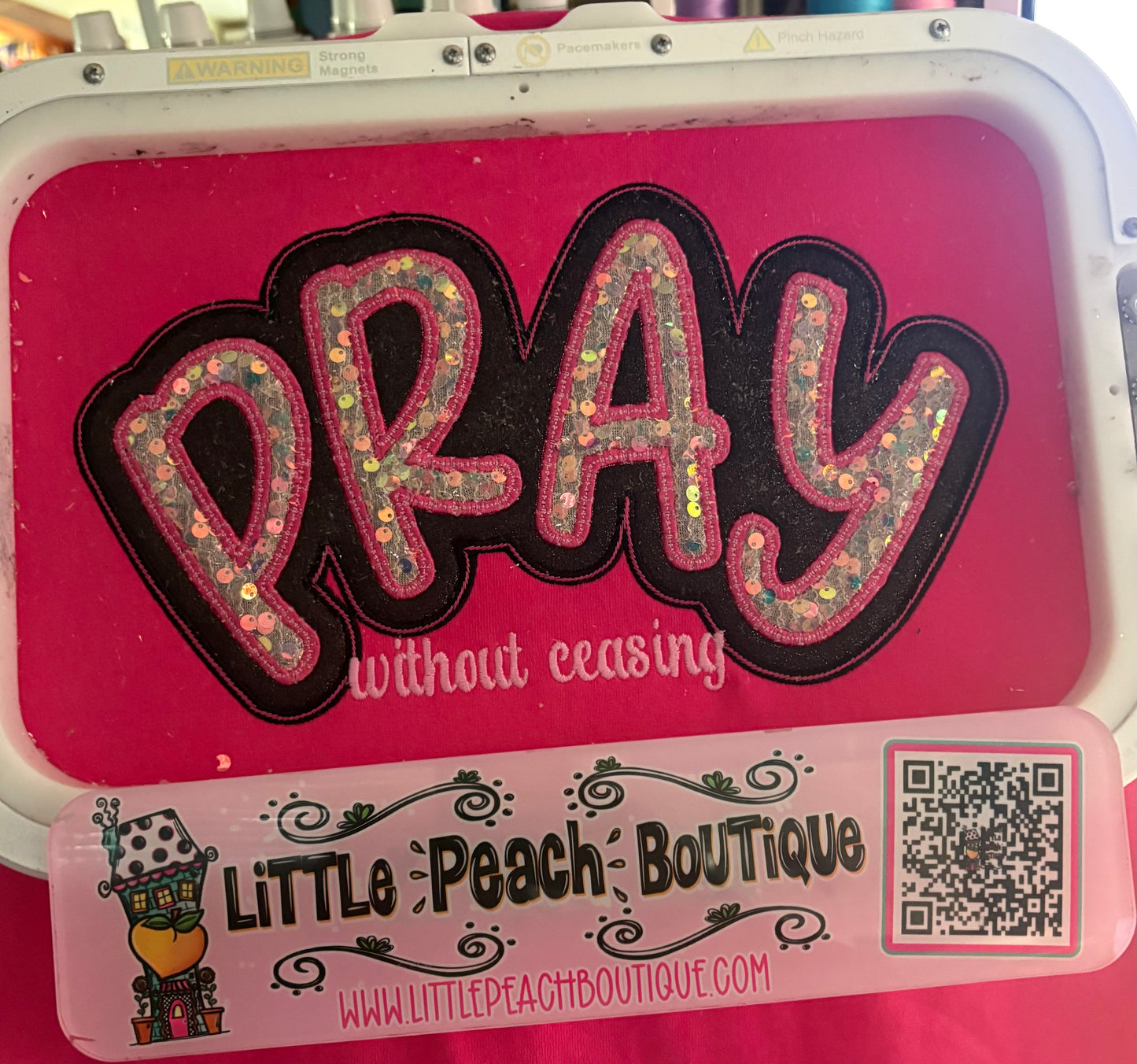 Pray-Without Ceasing Applique Embroidery Design