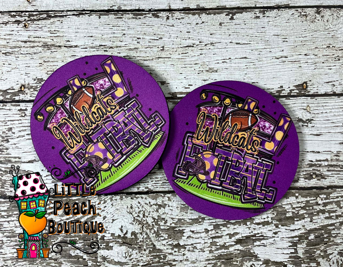 Villa Rica Wildcats Football Coaster Set