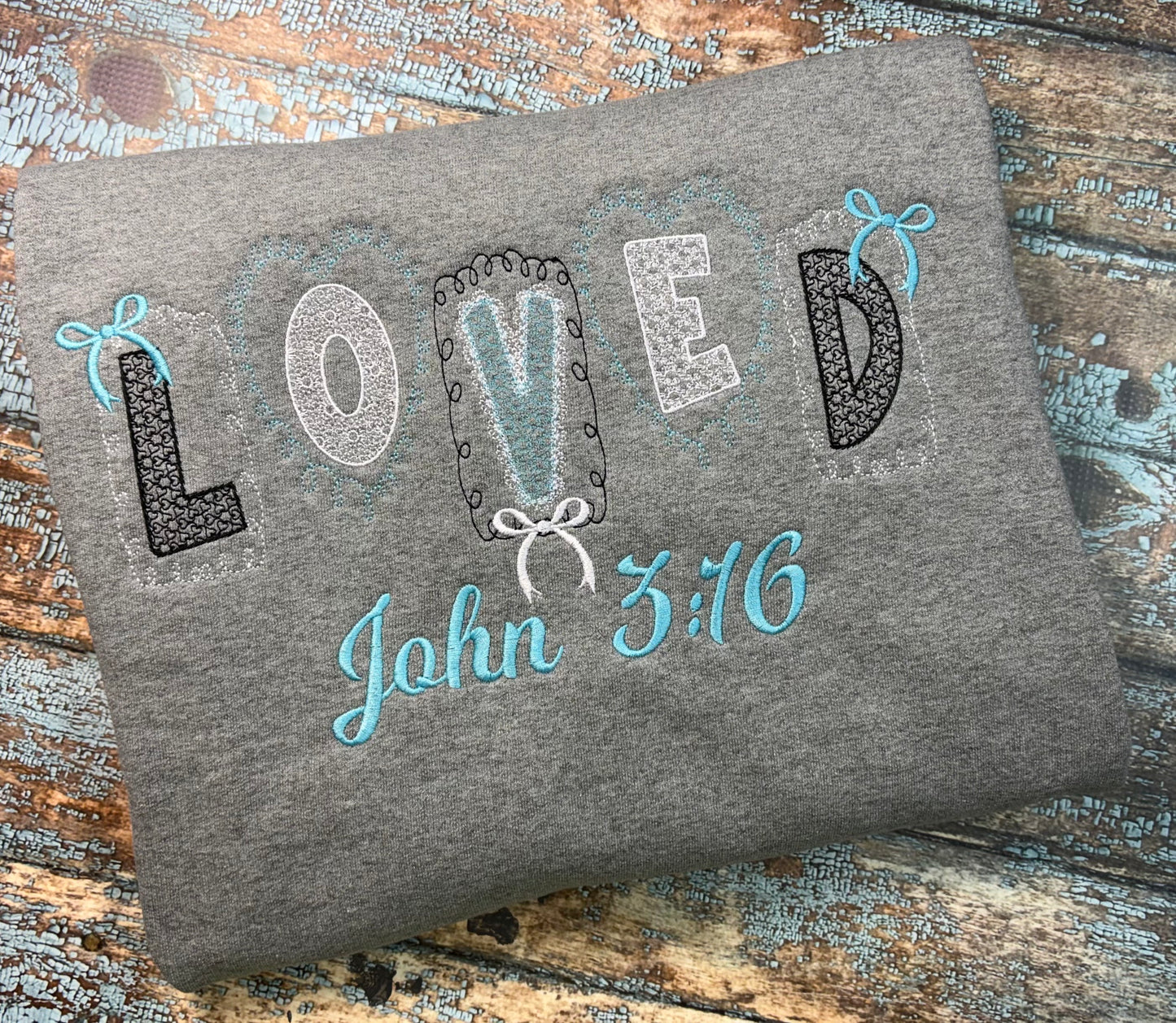 Loved John 3:16 Embroidered Sweatshirt