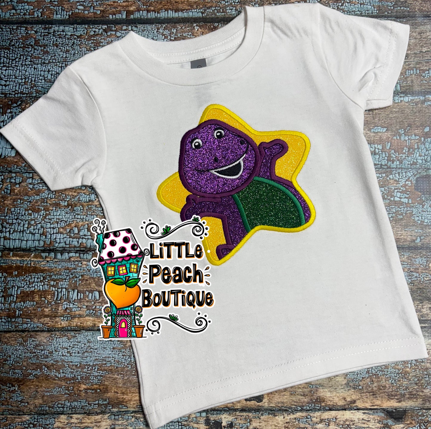 Barney Star Applique Embroidery Design