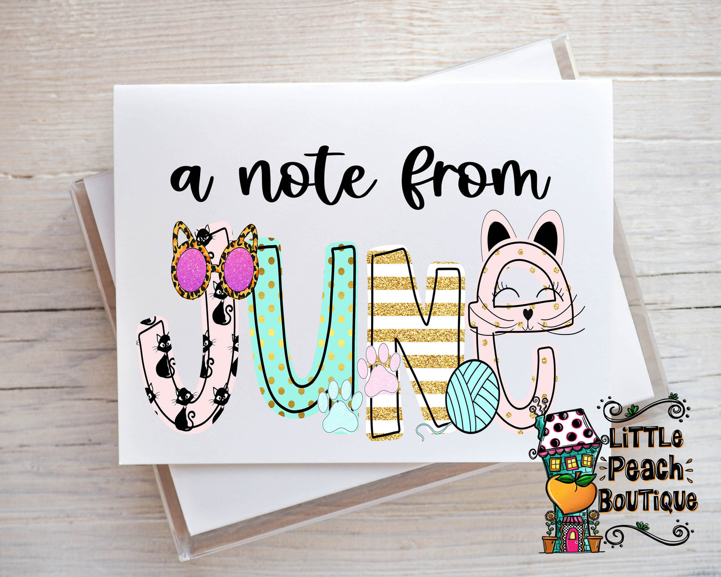 Kitty Personalized Notecard Set
