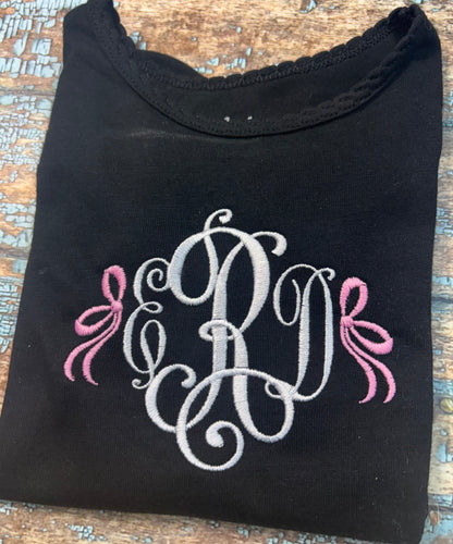 Side Bows Embroidery Design