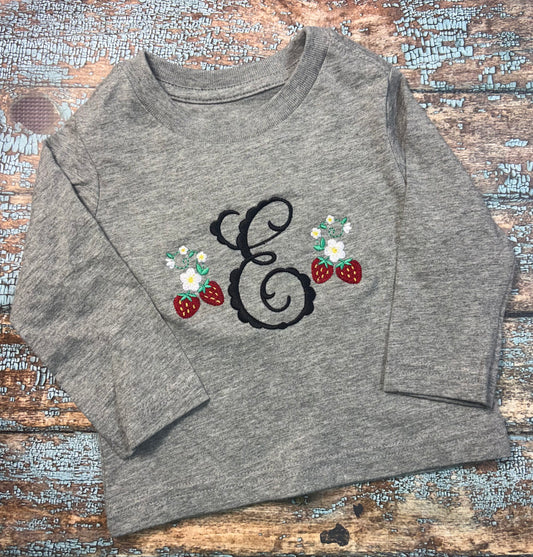 Strawberry Floral Mini Embroidery Design