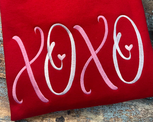 XOXO Embroidery Design