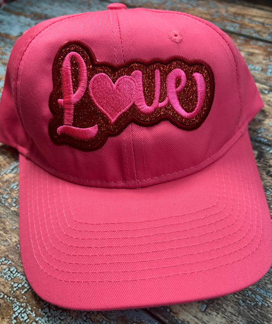 Love Heart Hat Embroidery Design