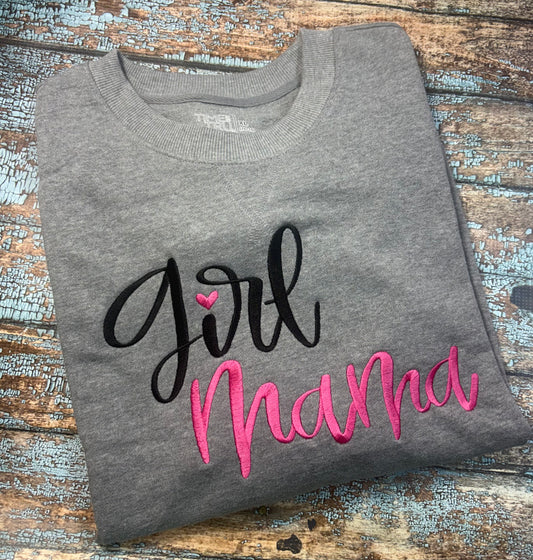 Girl Mama Handwritten Embroidery Design