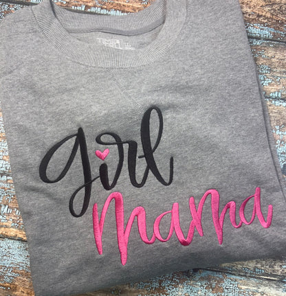 Girl Mama Handwritten Embroidery Design