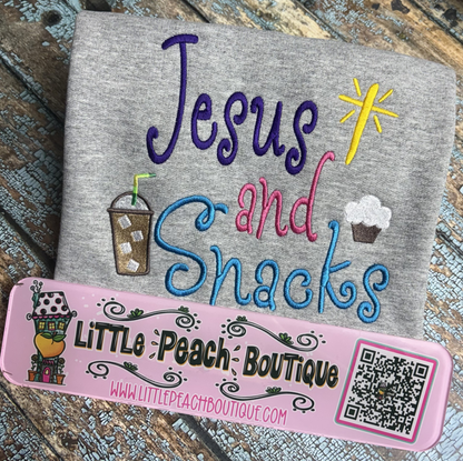 Jesus And Snacks Embroidery Design