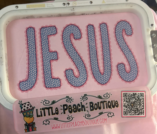 Lace Heart Jesus Embroidery Design