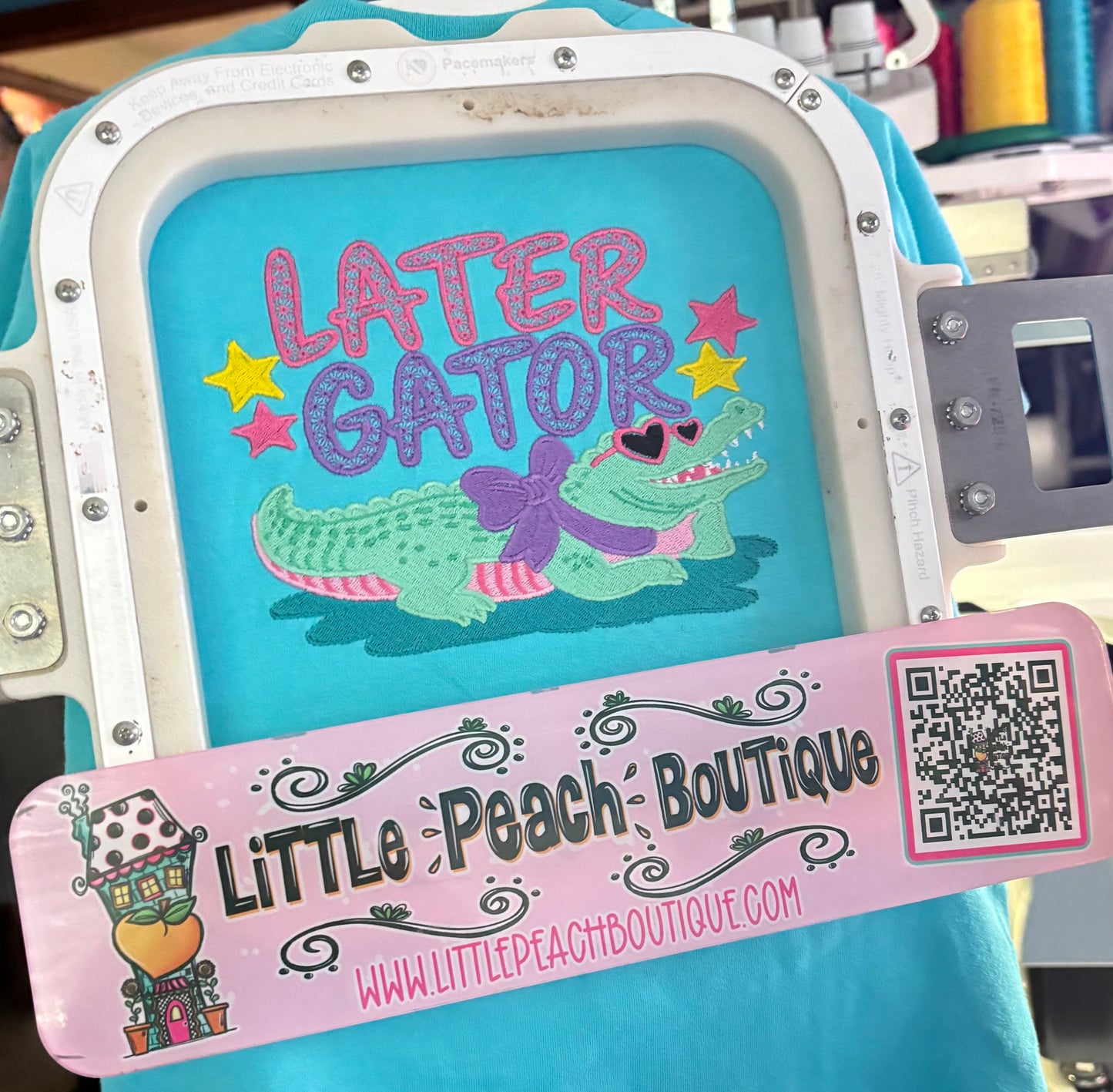 Fancy Later Gator Filled Embroidery Design