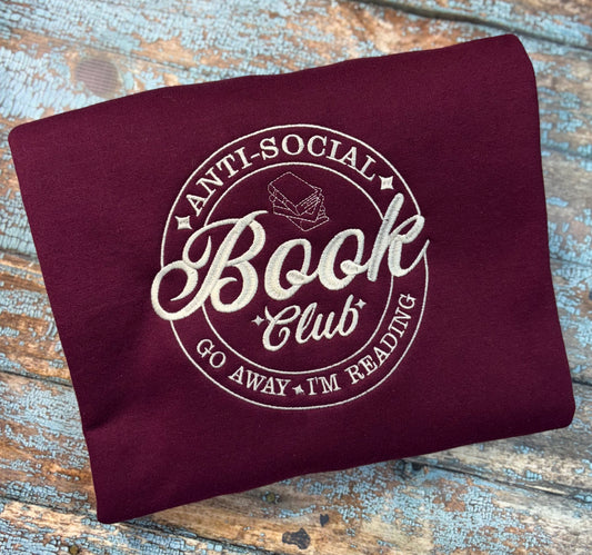 Anti-Social Book Club Embroidered Sweatshirt
