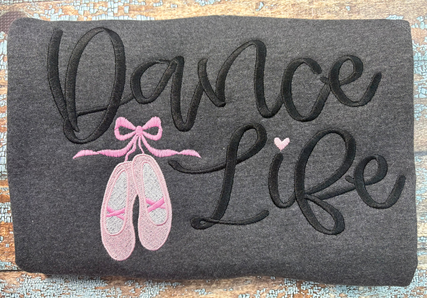 Dance Life Handwritten Embroidery Design