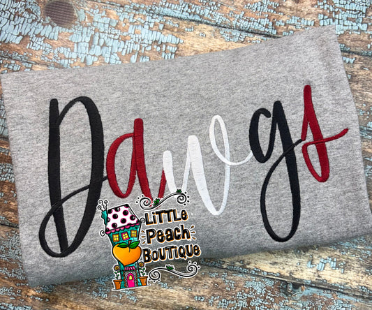 Dawgs Tri-Color Embroidered T-shirt