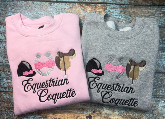Equestrian Coquette Embroidered Sweatshirt