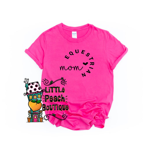 Equestrian Mom Heart T-shirt