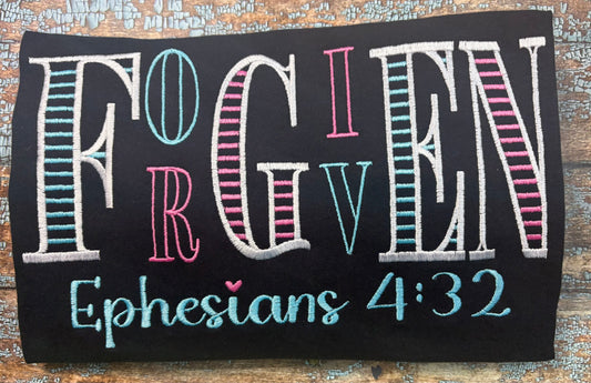 Forgiven Embroidery Design