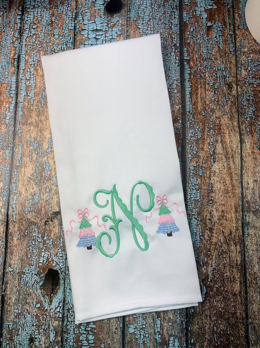 Preppy Christmas Tree Tea Towel