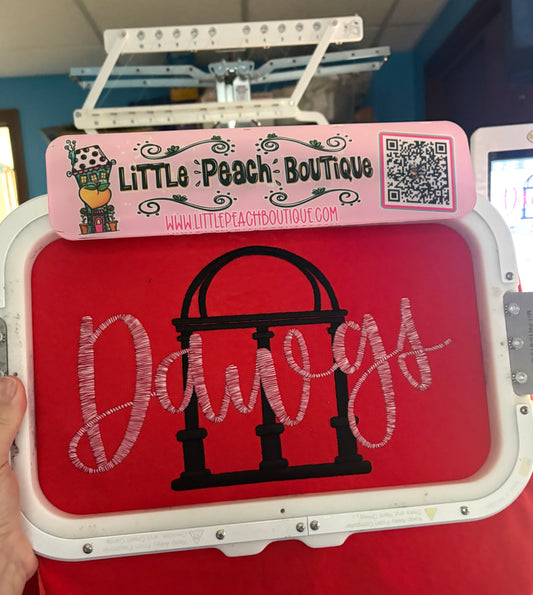 Dawgs Arch Embroidery Design