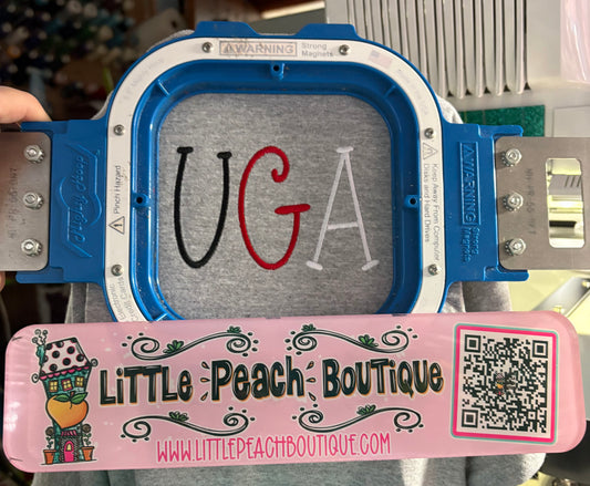 UGA Lettered Embroidery Design
