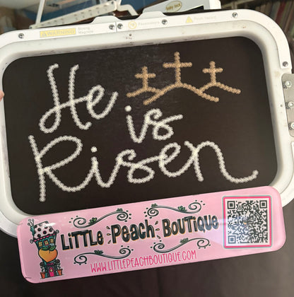 He is Risen Candlewick Embroidery Design