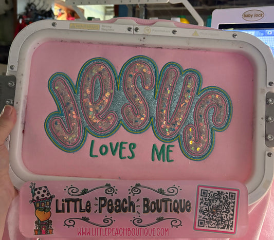 Jesus Loves Me Applique Design