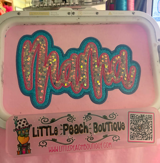 Mama Offset Applique Embroidery Design