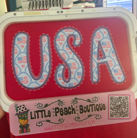 USA-Lace Applique Embroidery Design