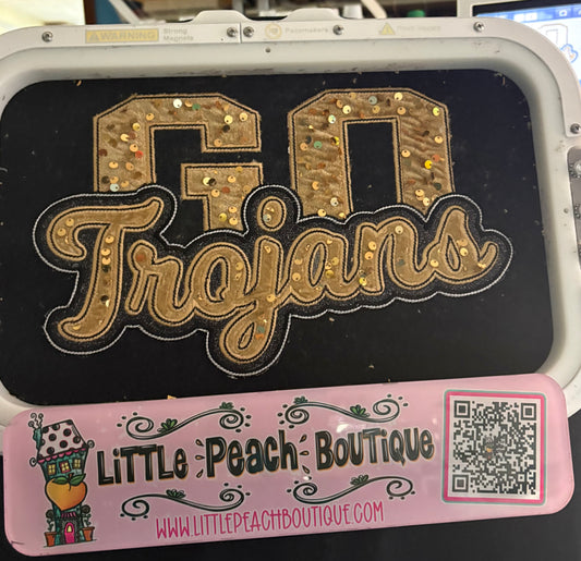 Go Trojans Applique Embroidered Shirt