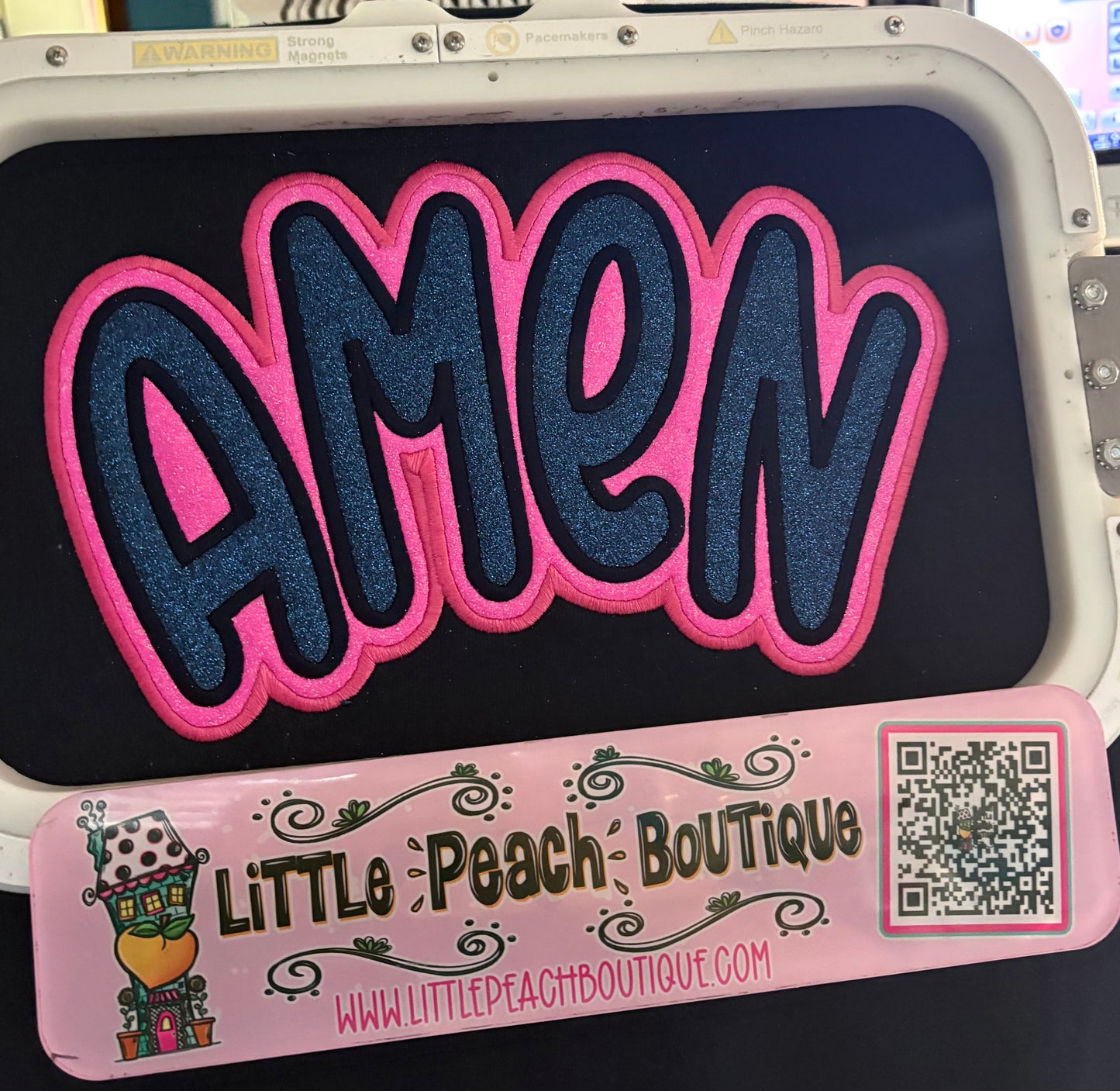 AMEN Offset Applique Embroidery Design