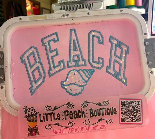 Beach SeaShell Applique Embroidery Design