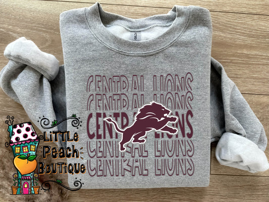 Central Lions Lettering Mascot Sweatshirt
