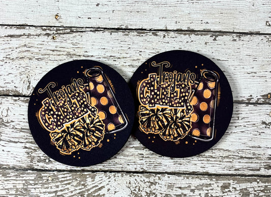 Trojans Cheer Coaster Set