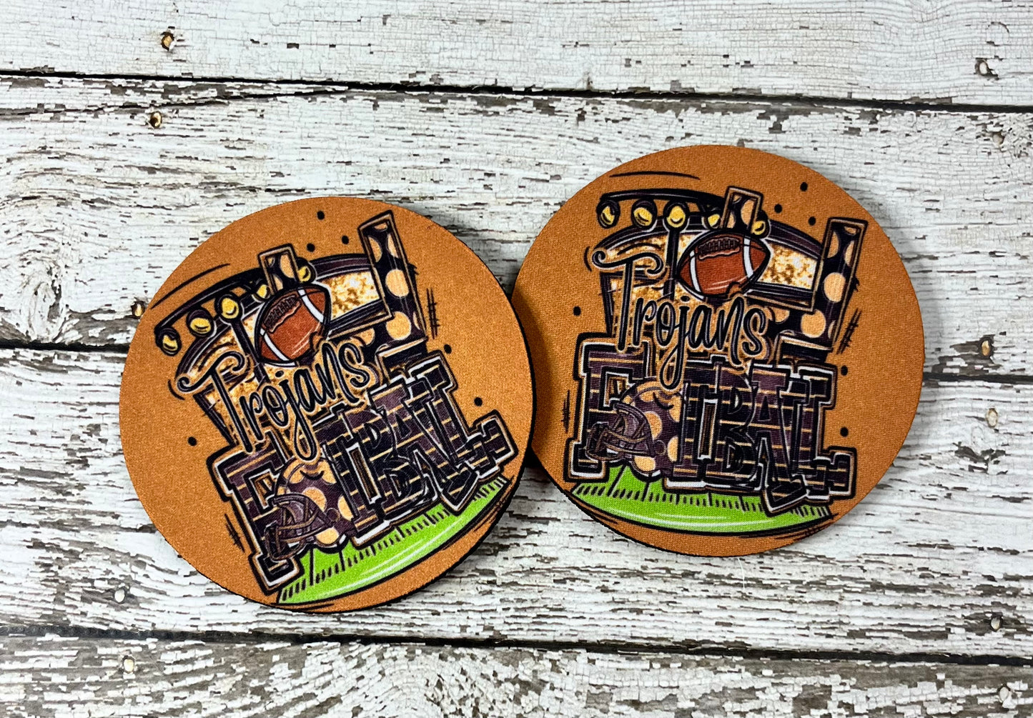 Trojans Football Coaster Set