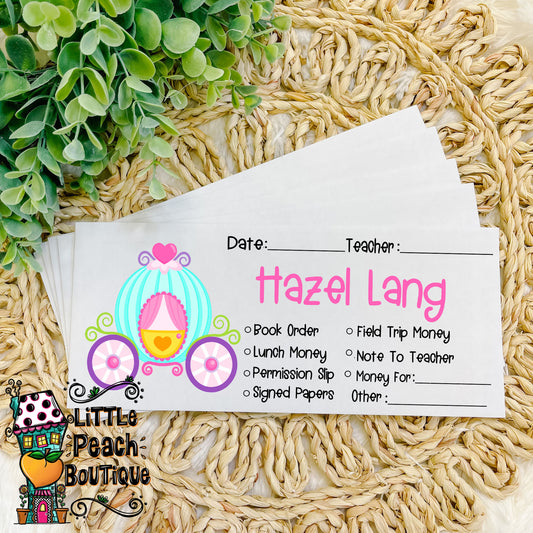 Carriage Personalized School Envelope Set