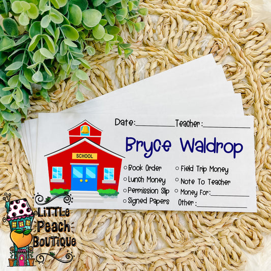 School House Personalized School Envelope Set