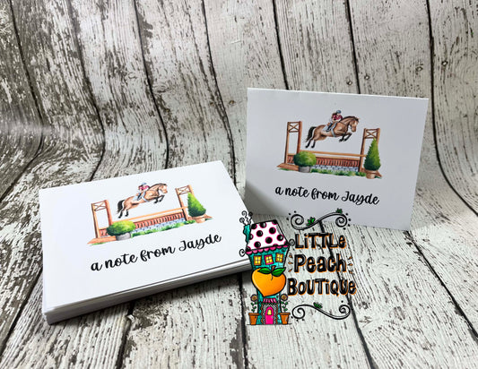 Equestrian Personalized Notecard Set