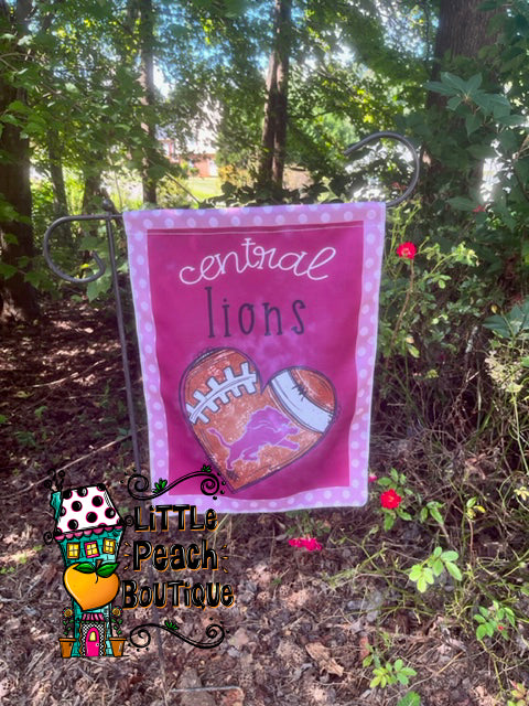 Central Lions Football Garden Flag