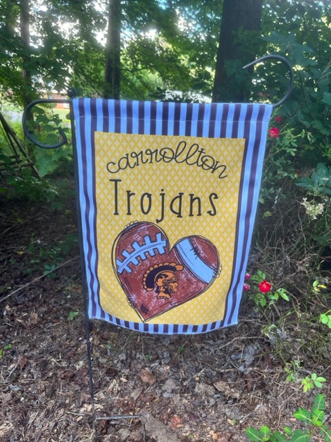 Carrollton Trojans Football Garden Flag