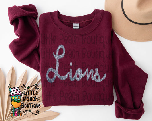 Lions Faux Tinsel Sweatshirt