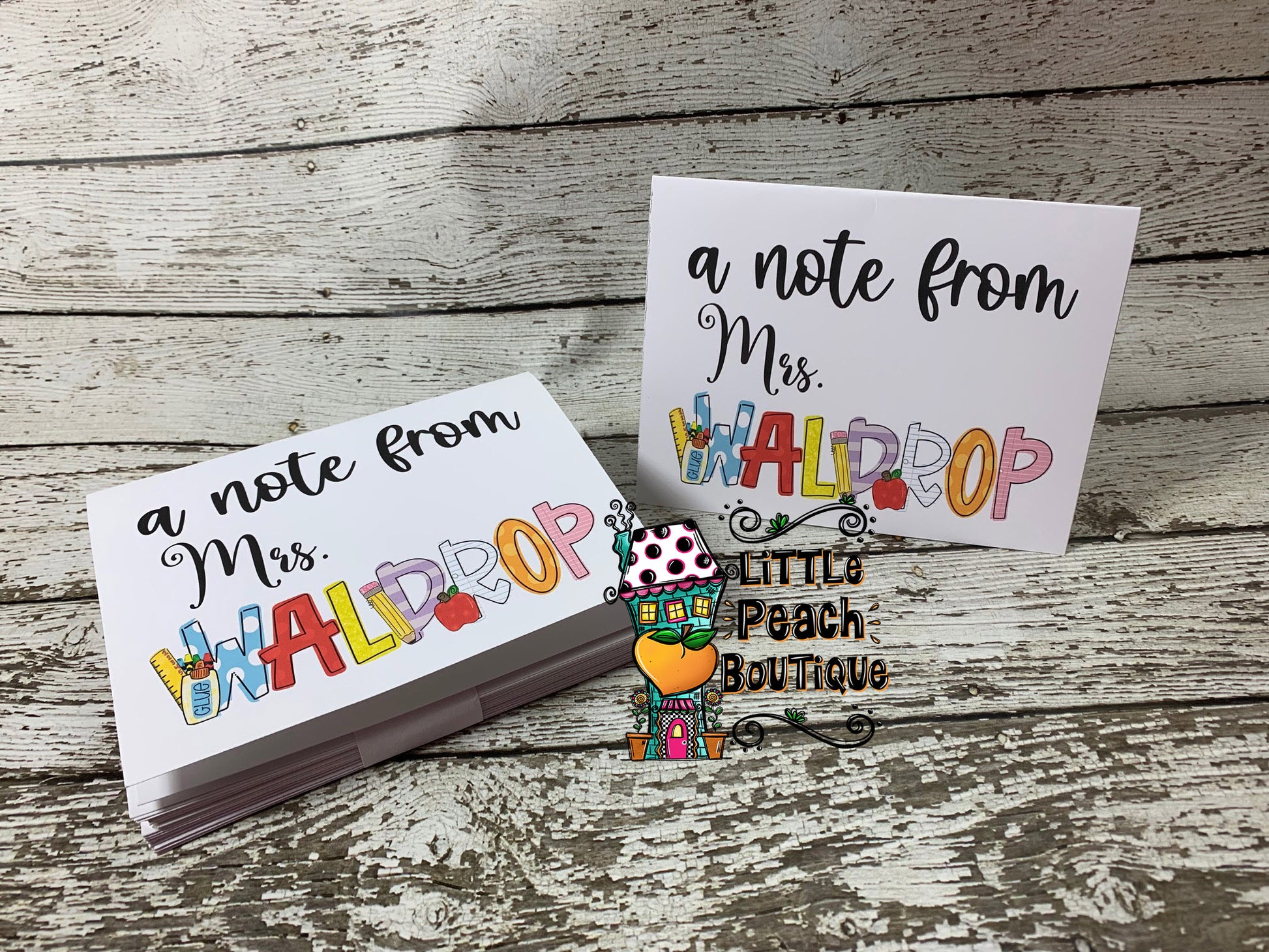 Teacher Personalized Notecard Set