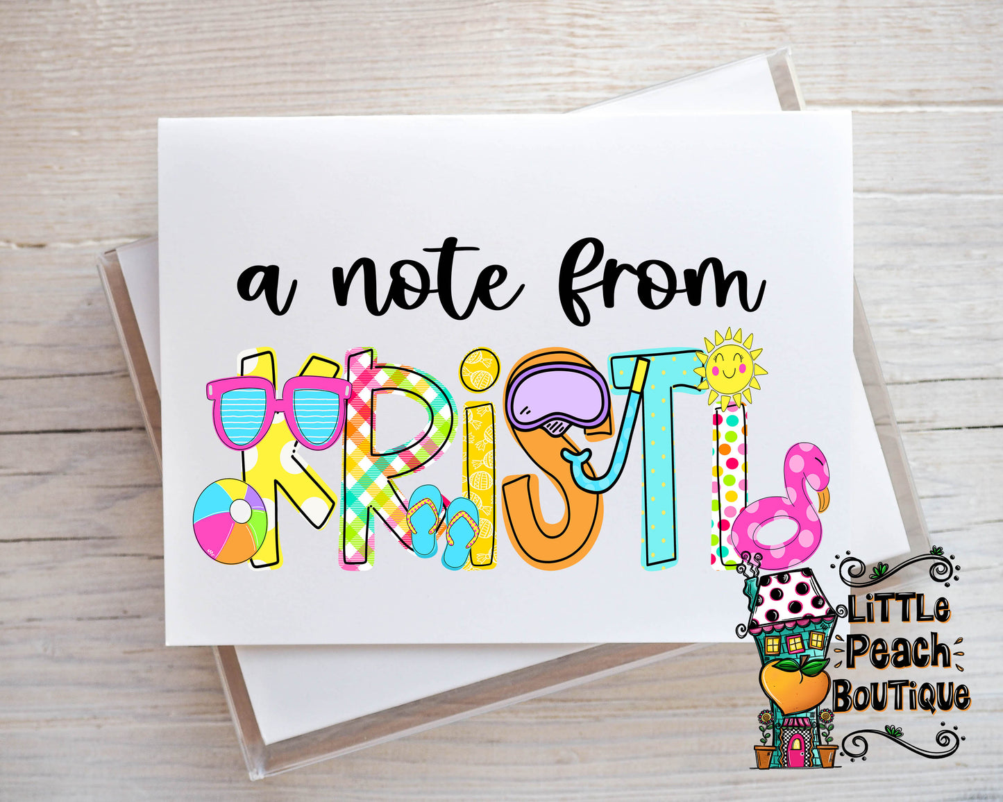 Pool Personalized Notecard Set   