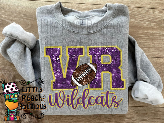 VR Wildcats Faux Embroidery Sweatshirt