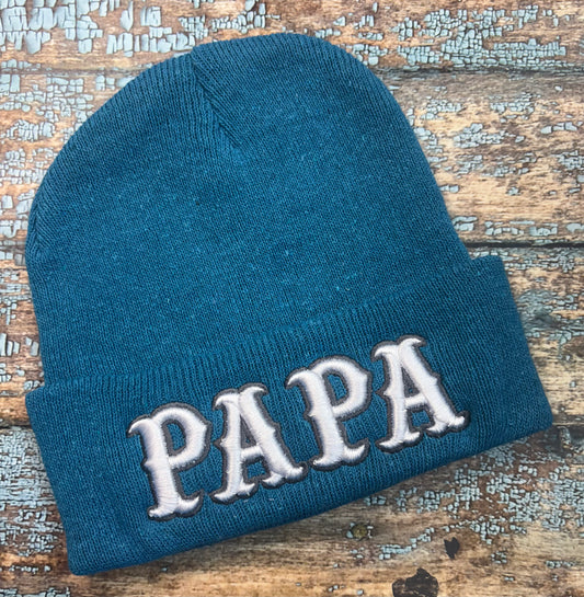 PaPa 3D Puff Embroidered Beanie