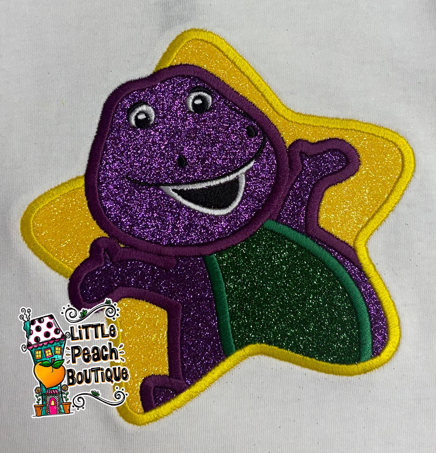 Barney Star Applique Embroidery Design