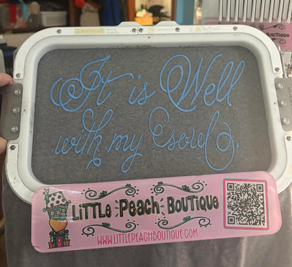 It Is Well With My Soul Embroidery Design