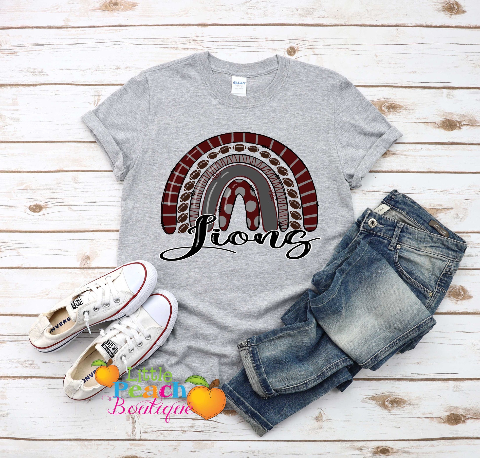 Central Lions Football Rainbow T-shirt     