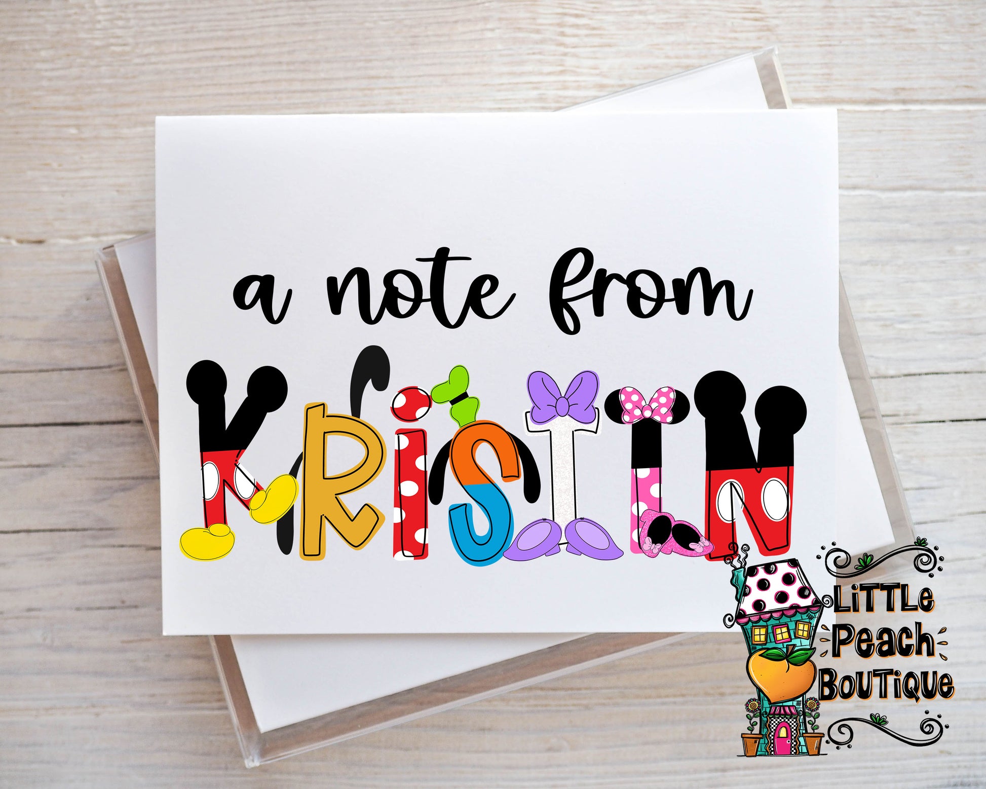 Mouse & Friends Personalized Notecard Set   