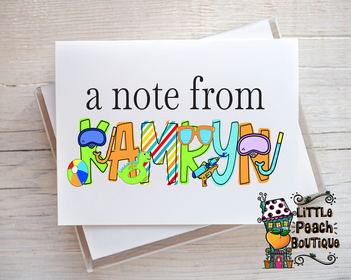 Pool Personalized Notecard Set   
