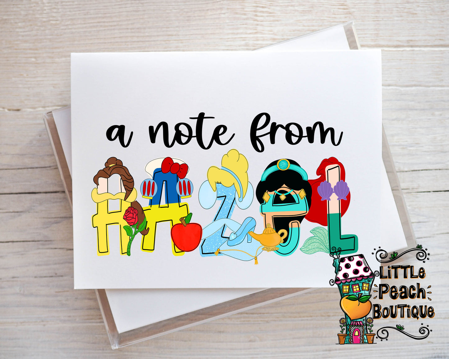 Princess1 Personalized Notecard Set         